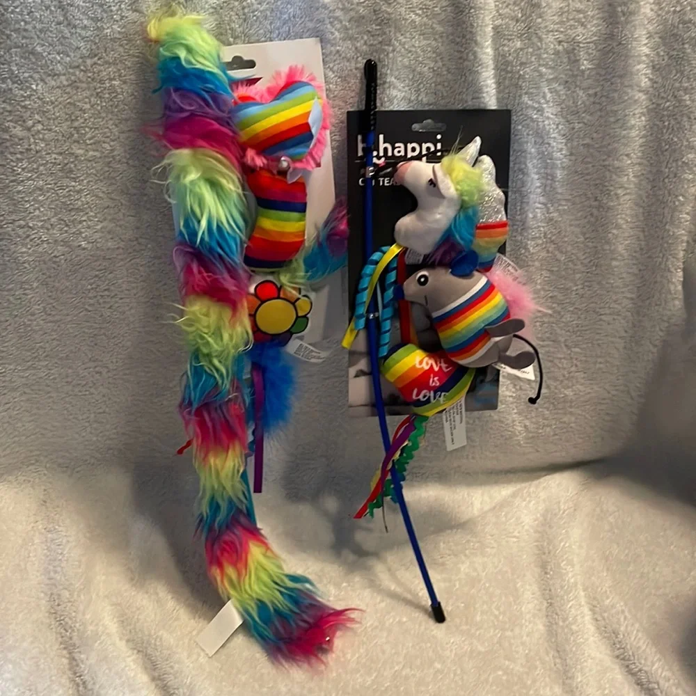 SALE: 2 cat Pride Teaser toys